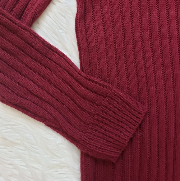 NEW BB Dakota x Steve Madden Maroon Sweater Dress - Picture 4 of 8